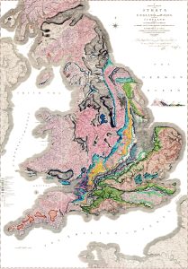 Erste moderne geologische von William Smith, 1769 - 1839 (gemeinfrei)